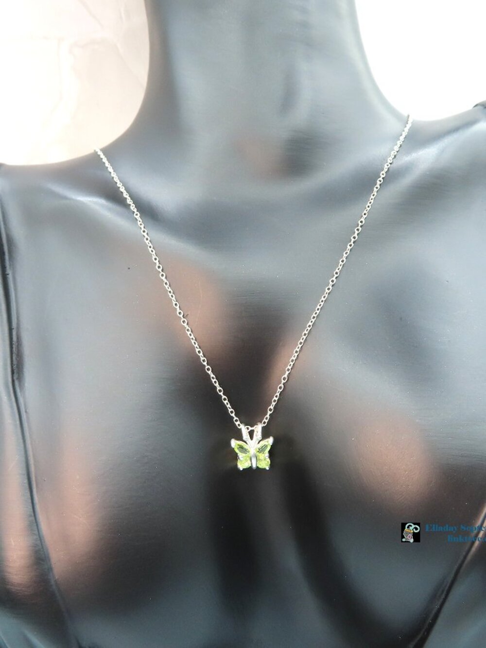 Sterling Silver and CZ Butterfly Necklace